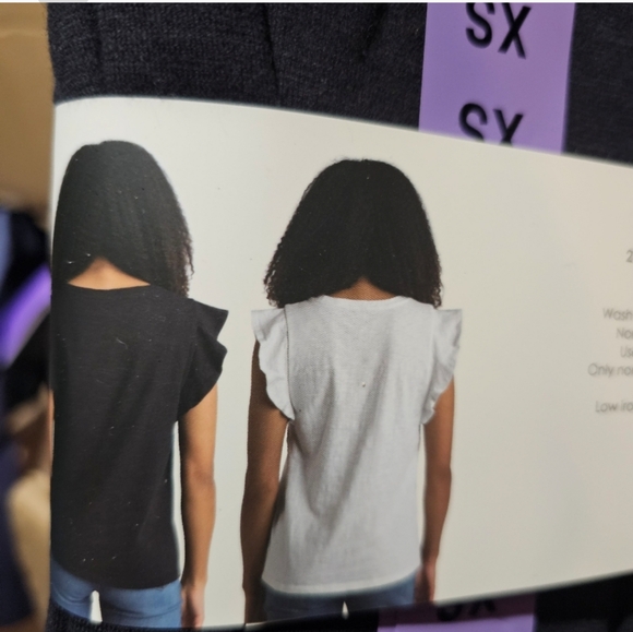 Ecothreads Women's 2-pack Flutter Sleeve T-Shirt Soft Organic Cotton… - Picture 3 of 5